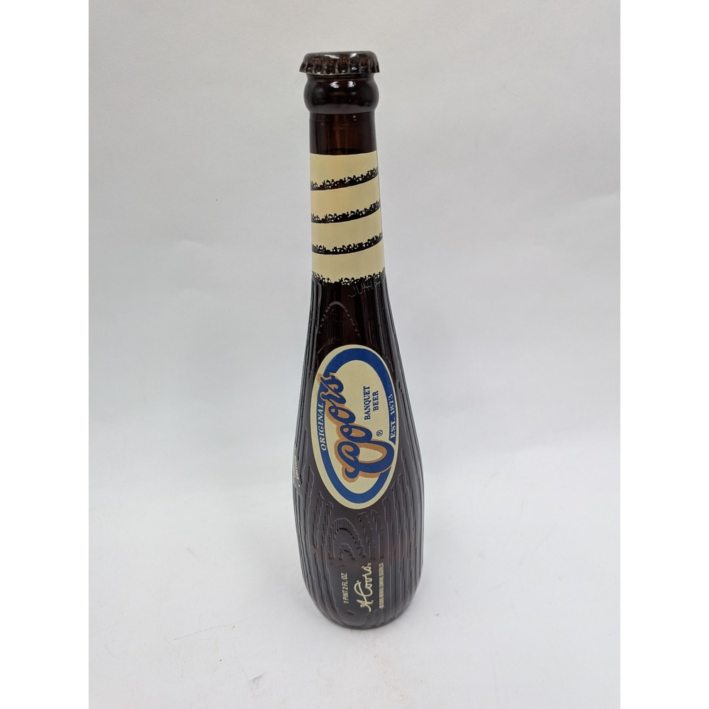 Vintage Coors Banquet Beer Baseball Bat Bottle 18oz Brown Glass Collectible